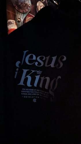 Customer photo review of Epiphany 'Jesus Is King' Sweatshirt