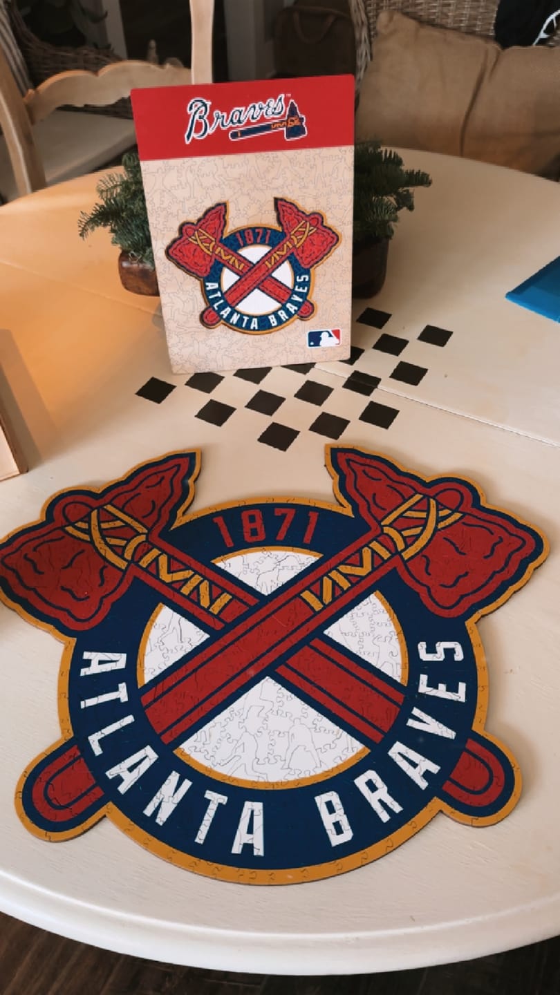 Customer photo review of Atlanta Braves™ - Wooden Puzzle