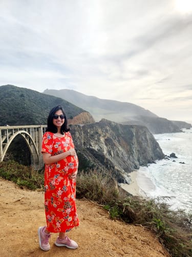 Customer photo review of Orange Floral Night & Lounge Gown