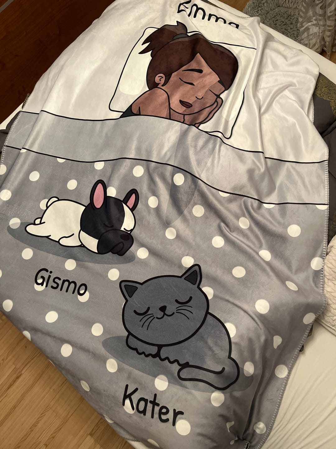 Customer photo review of Kuschelzeit mit Fellnasen Single - Individuelle Decke