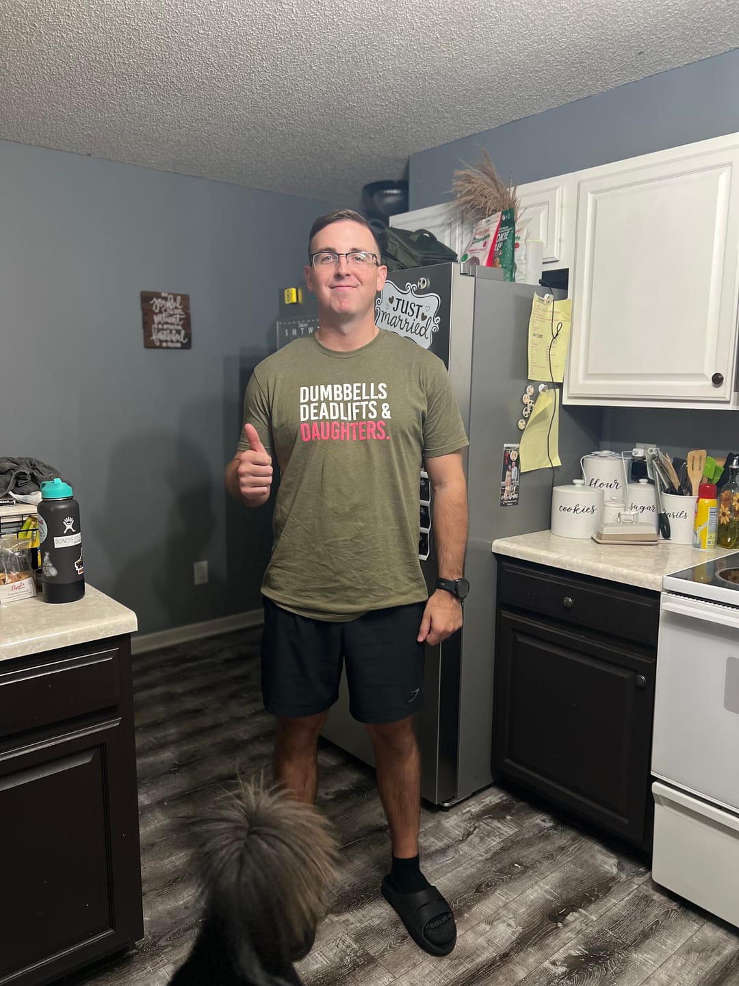 Customer photo review of Dumbbells Deadlifts & Daughters Shirt