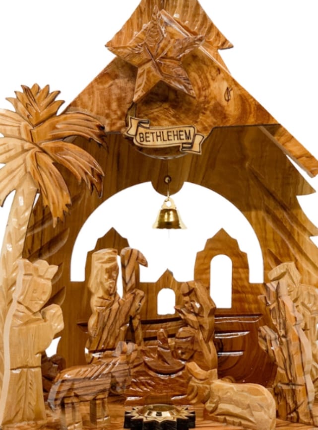 Customer photo review of Olive Wood Nativity Scene with Music Box (8x6 inches) - Guaranteed Delivery By Christmas(Order Today)