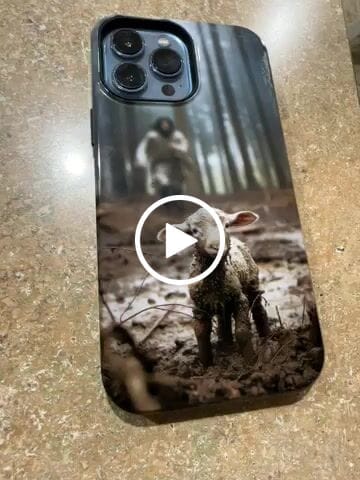 Customer video review of Jesus With The Sheep, Jesus Running After Lamb, Phone Case