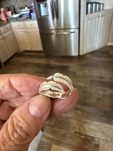 Customer photo review of Feather From An Angel Ring