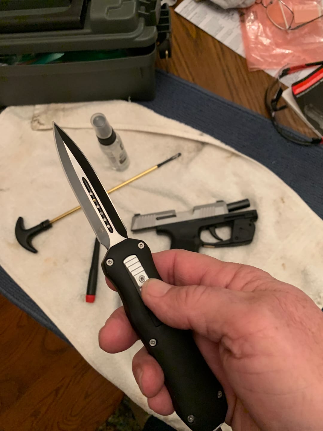 Customer photo review of Black Reaper OTF Knife