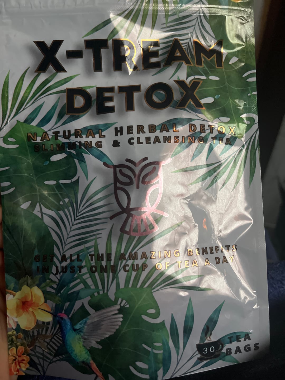 Customer photo review of X-TREAM DETOX TEA (GOOD NIGHT BLEND) 1 BAG 30 DAY SUPPLY ( STRONGER VERSION ) TROPICAL 30 DAY SUPPLY