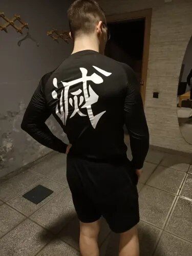 Customer photo review of Demon Slayer Compression T-Shirts