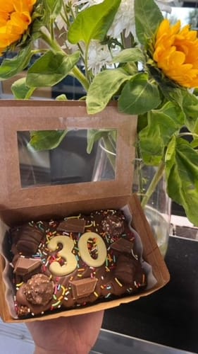 Customer photo review of Mini birthday brownie