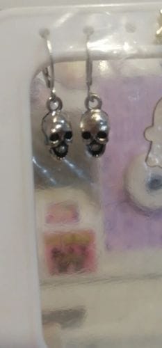 Customer photo review of Death Hoop Earrings