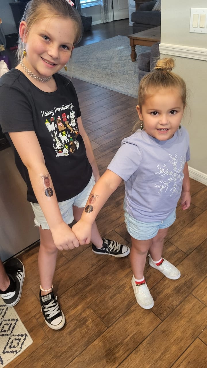 Customer photo review of Cheers to Years! - Temporary Tattoo