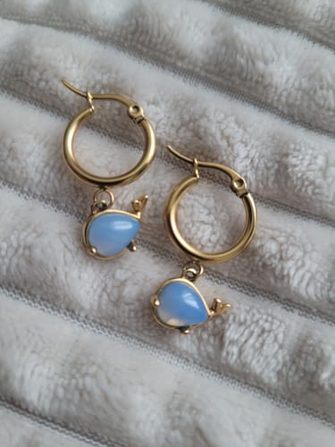 Customer photo review of Whalien 52 Hoop Earrings