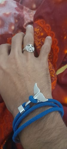 Customer photo review of Whale tracking bracelet