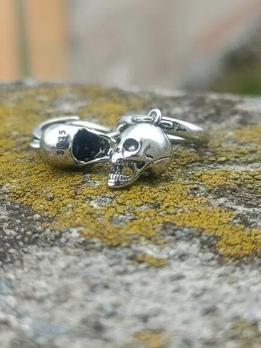 Customer photo review of Death Hoop Earrings