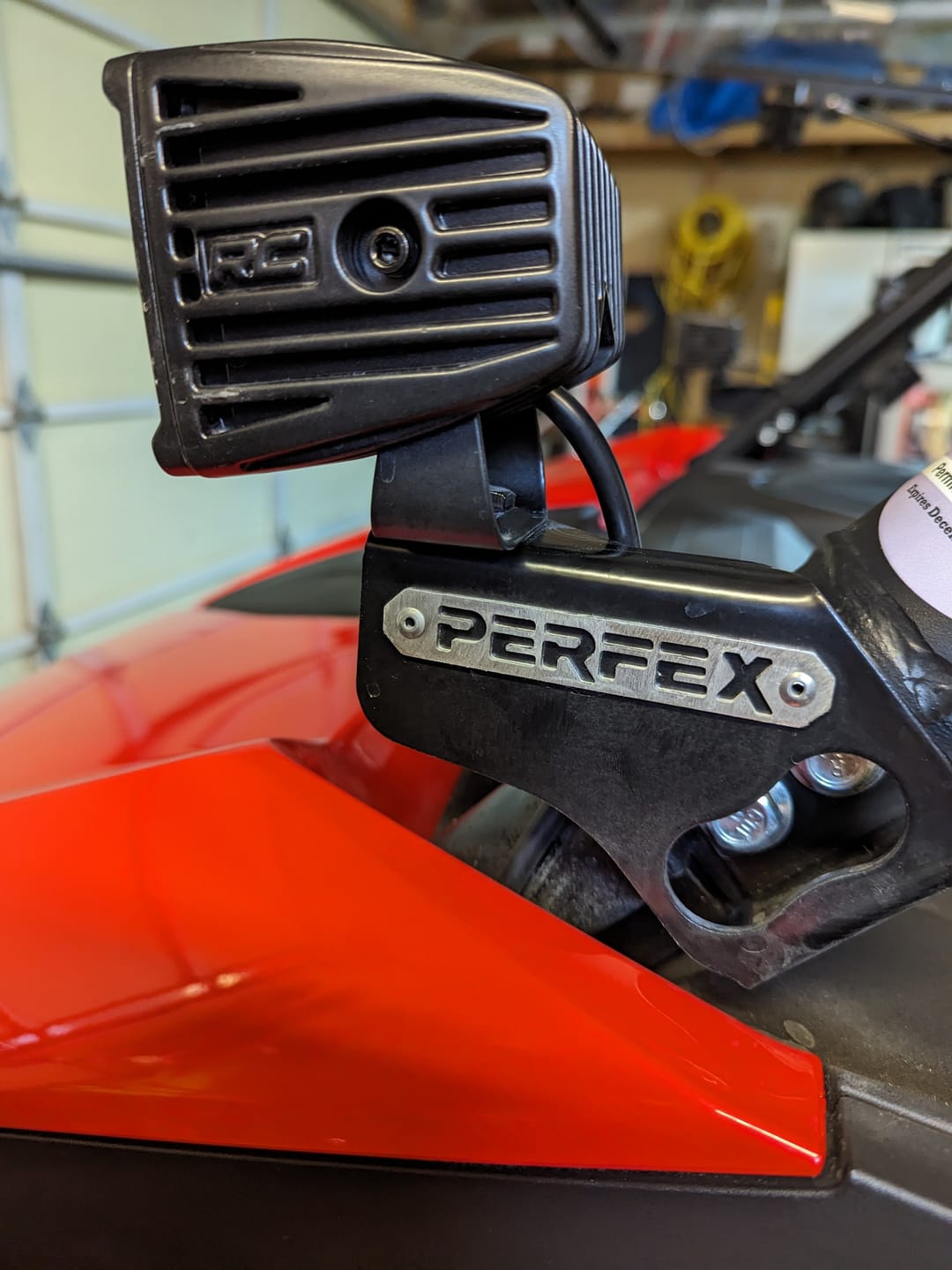 Customer photo review of Pod Light Mounting Brackets for CFMoto ZForce 800/950 G2 (2-Piece)