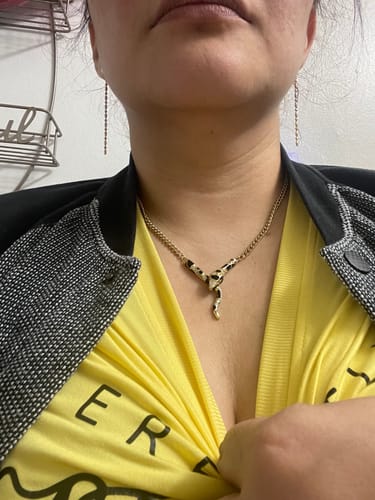 Customer photo review of *NEW* 14K Snake Hollow Miami Chocker (3.5MM - 18" Inches) JTJ™