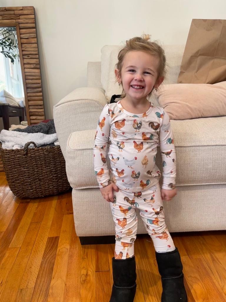 Customer photo review of Chicken Toddler/Youth Pajamas