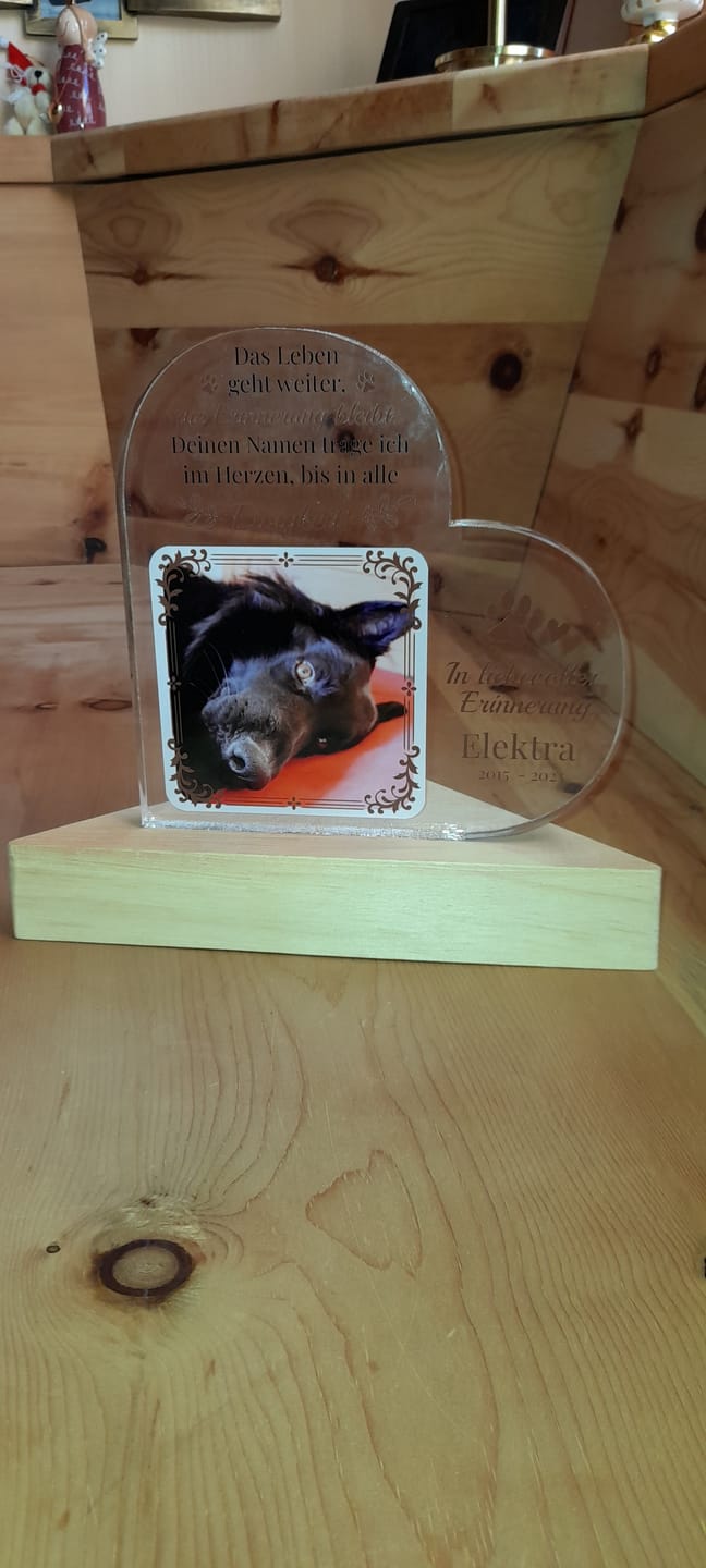 Customer photo review of Die Erinnerung bleibt - Individuelles Glasherz