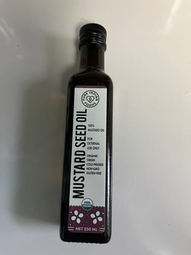 Customer photo review of Mustard Seed Oil, Cold Pressed, Virgin & Certified Organic