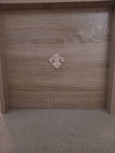 Customer photo review of Fleur De Lis centre wood applique  6cm x 6cm