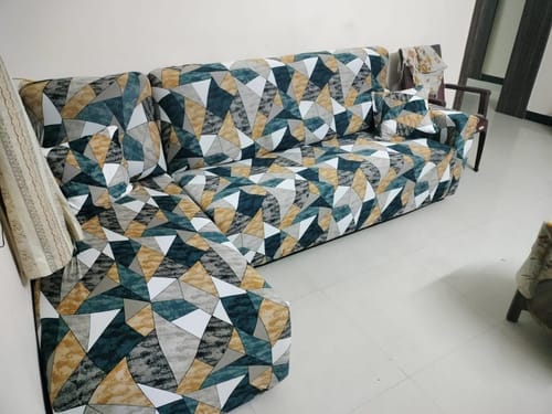 Customer photo review of L Shape Sofa Cover