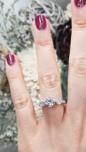 Customer photo review of 3-Stone 1.25ct CZ Ring in Sterling Silver