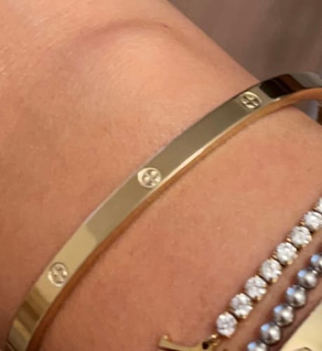 Customer photo review of Timeless Affection Armreif 14 Karat Vergoldet
