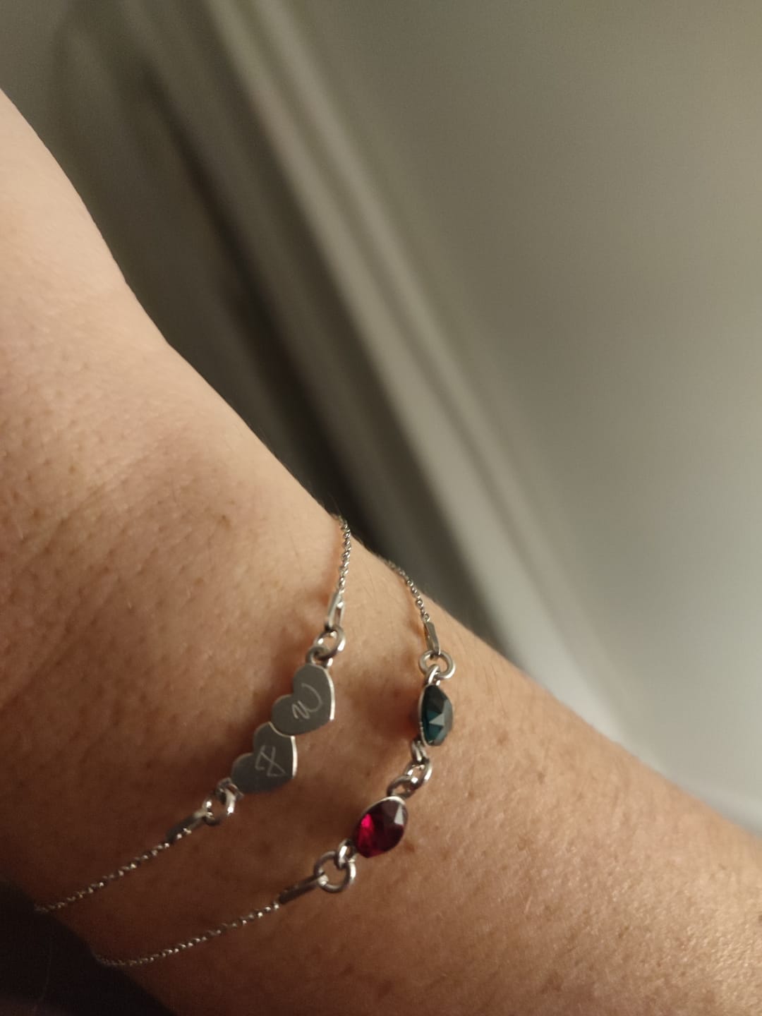 Customer photo review of Armband d’amour mit Gravur 2 Herzen