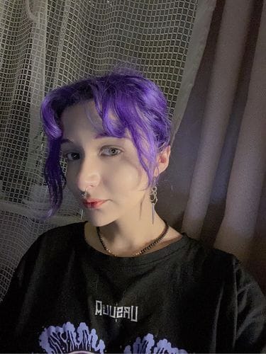 Customer photo review of Chainmail Earrings