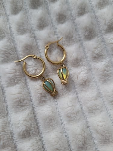 Customer photo review of Young Forever Hoop Earrings