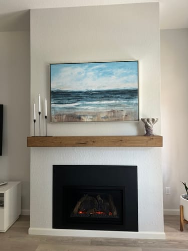 Customer photo review of Rustic Mantels