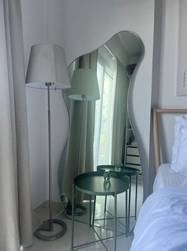 Customer photo review of Elle Frameless Floor Standing Irregular Mirror (with Back MDF)