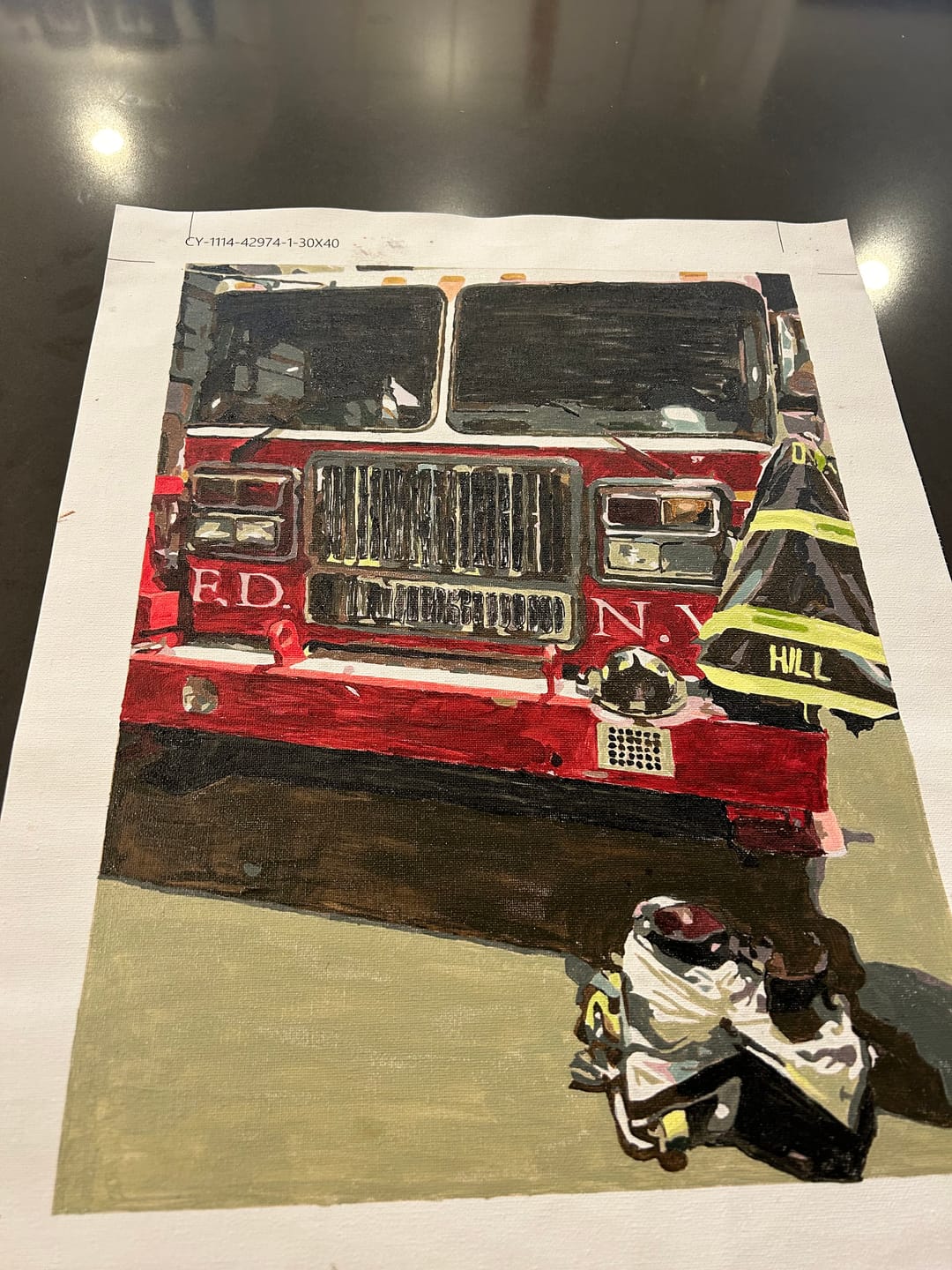Customer photo review of Custom Paint By Numbers Kit - Upload Any Photo 30x40cm Unframed