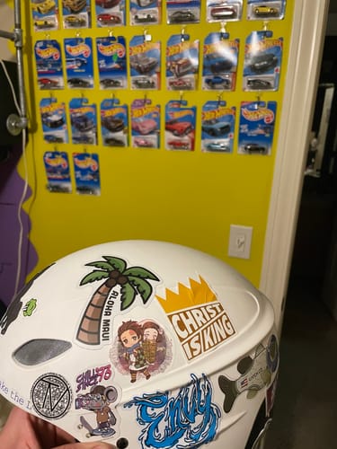 Customer photo review of Jesus Saves Sticker Pack