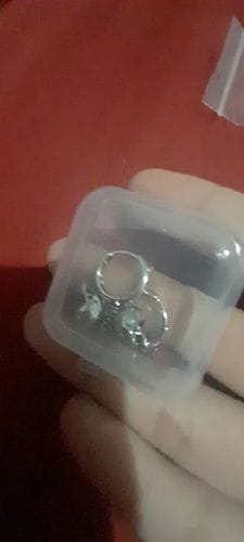 Customer photo review of Death Hoop Earrings