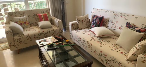 Customer photo review of L Shape Sofa Cover