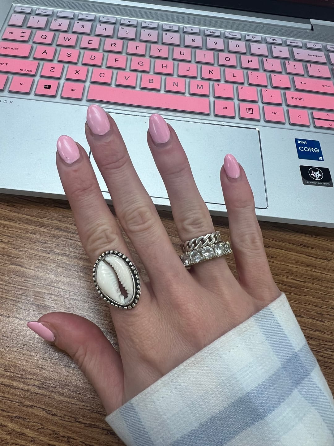 Customer photo review of Sterling Silver Cowrie Shell Ring