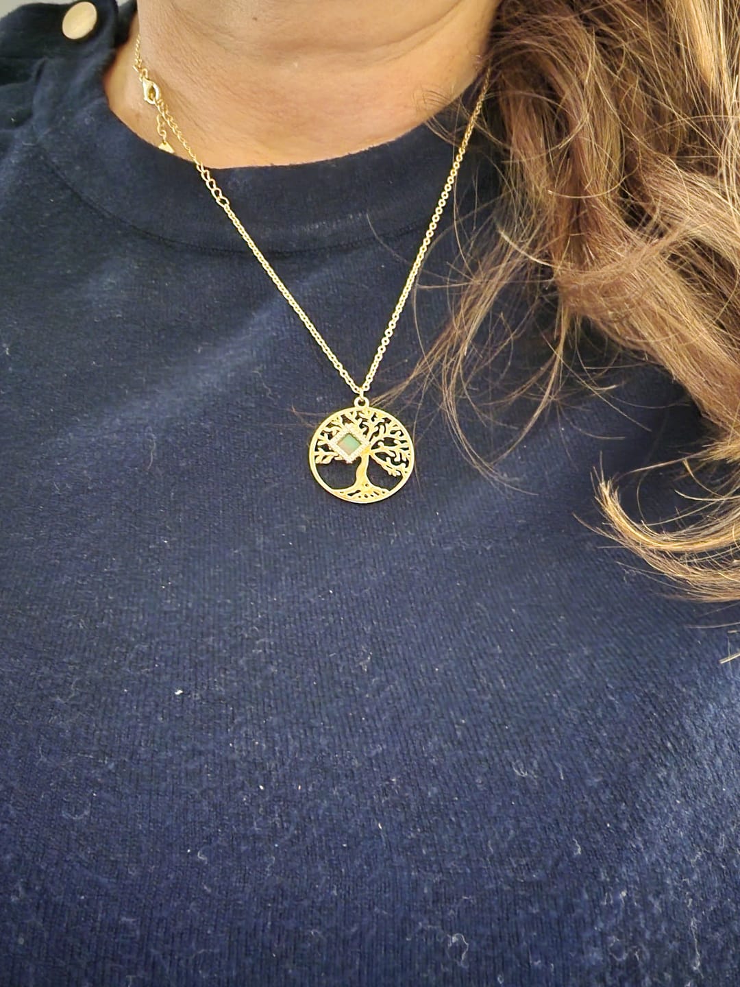 Customer photo review of Tree of Life Necklace
