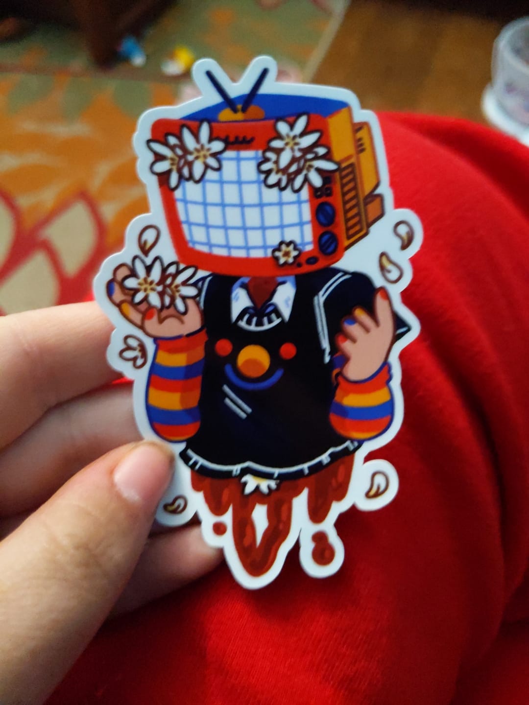 Customer photo review of TV Head Gore Stickers