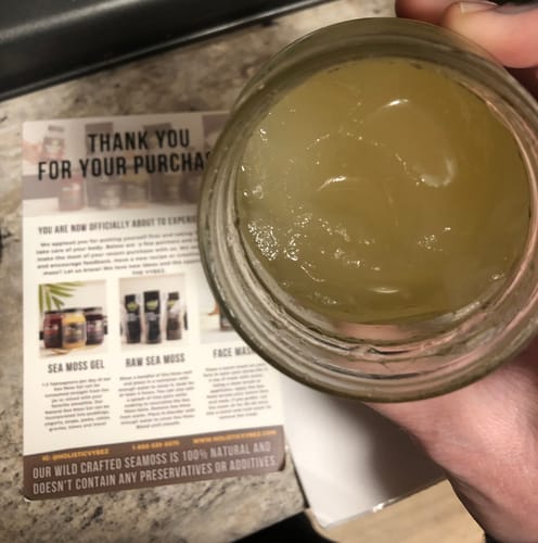 Customer photo review of St Lucia Gold Sea Moss Gel