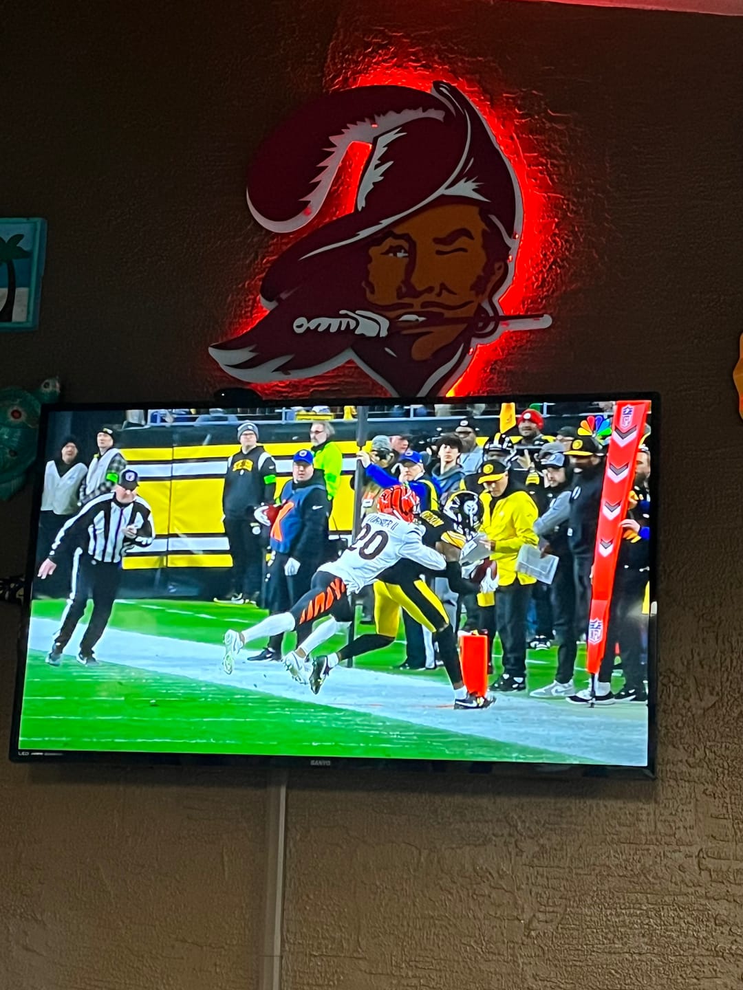 Customer photo review of Tampa Bay Buccaneers "BUCCO BRUCE" 3D Vintage Metal Wall Art