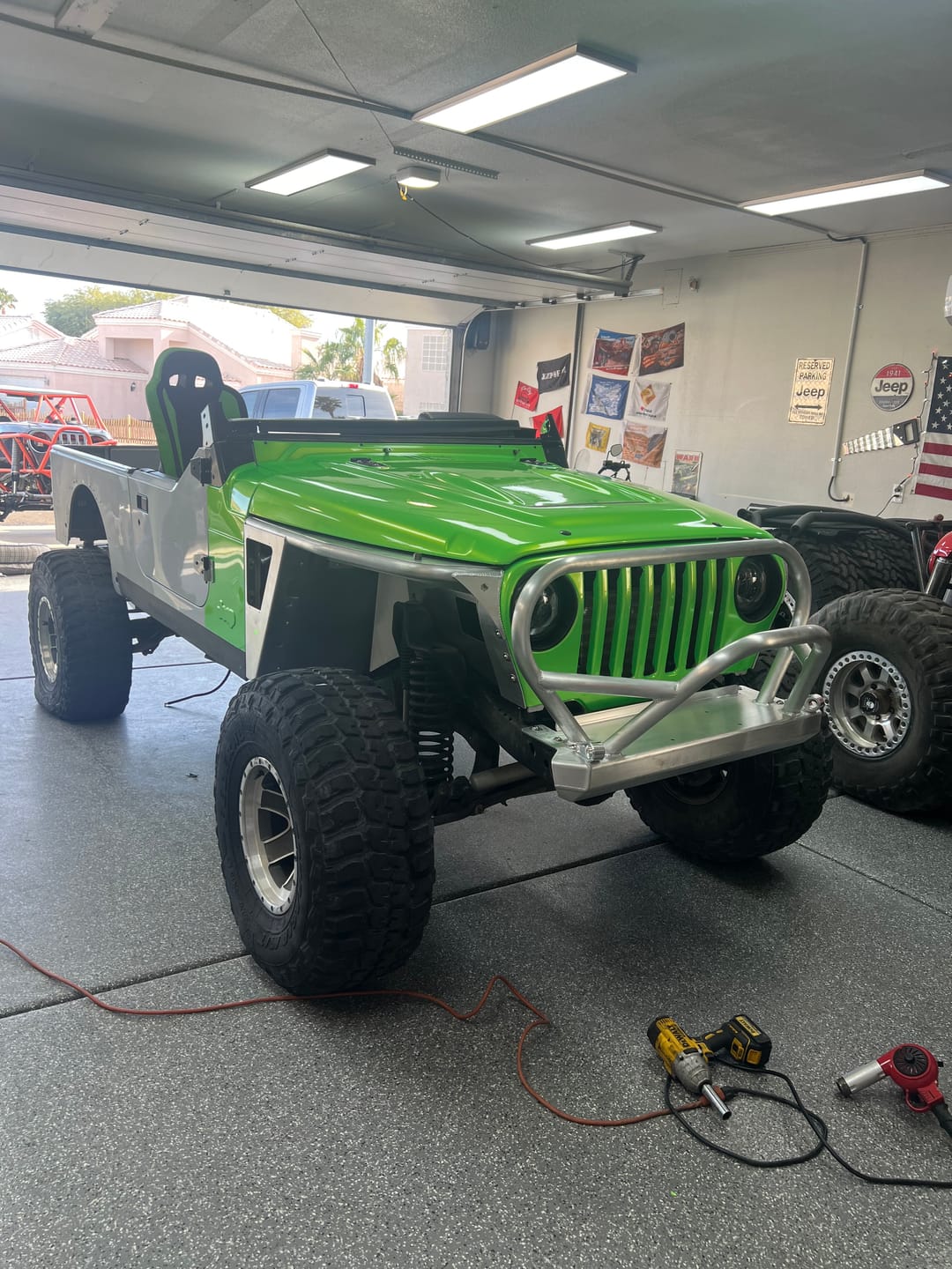 Customer photo review of Candy Metallic Neon Green vinyl wrap