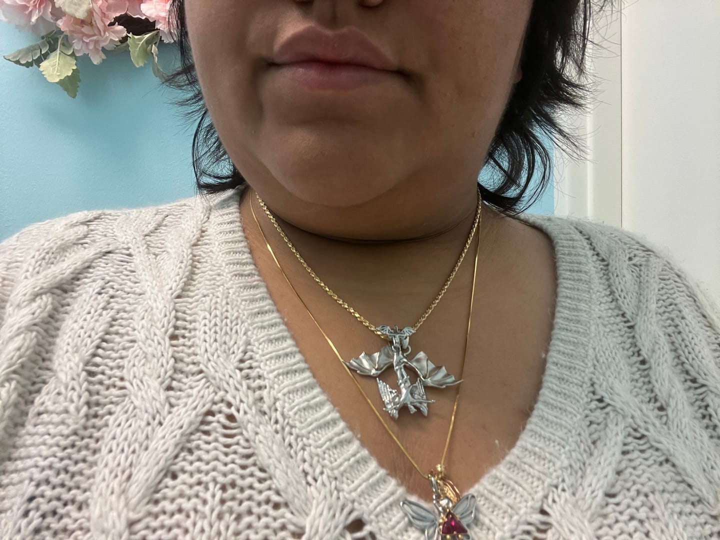 Customer photo review of FALLEN ANGEL PENDANT
