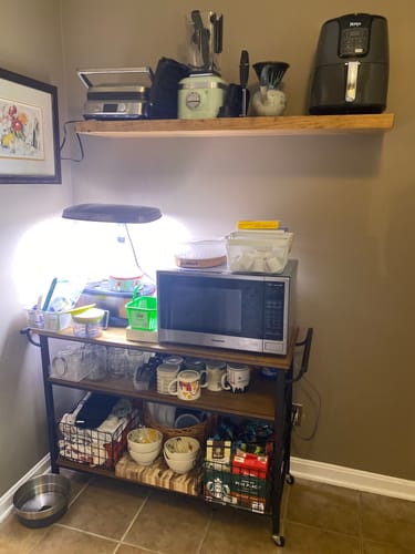 Customer photo review of Rustic Floating Shelves