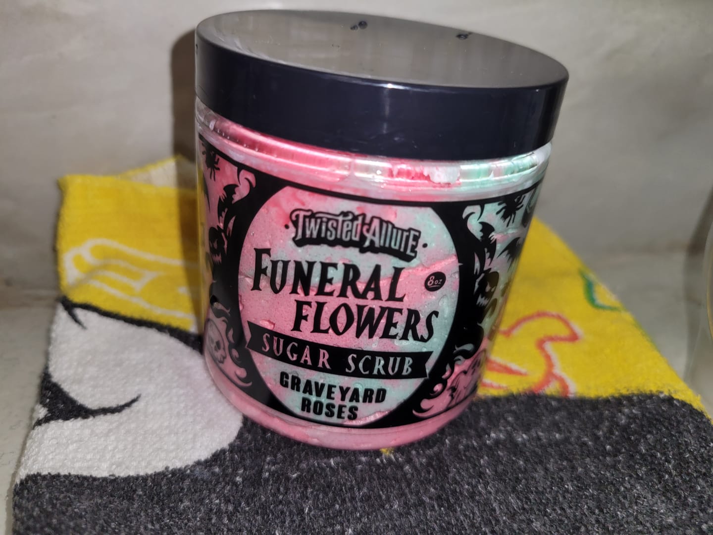 Customer photo review of Funeral Flowers Sugar Scrub (Graveyard Roses)