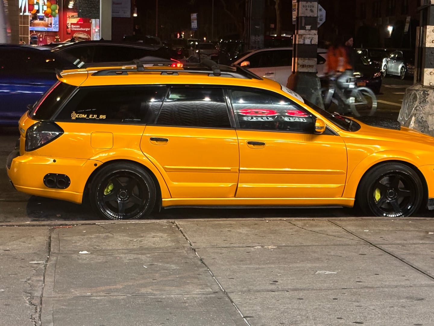 Customer photo review of Glossy Metallic Golden Yellow Vinyl Wrap