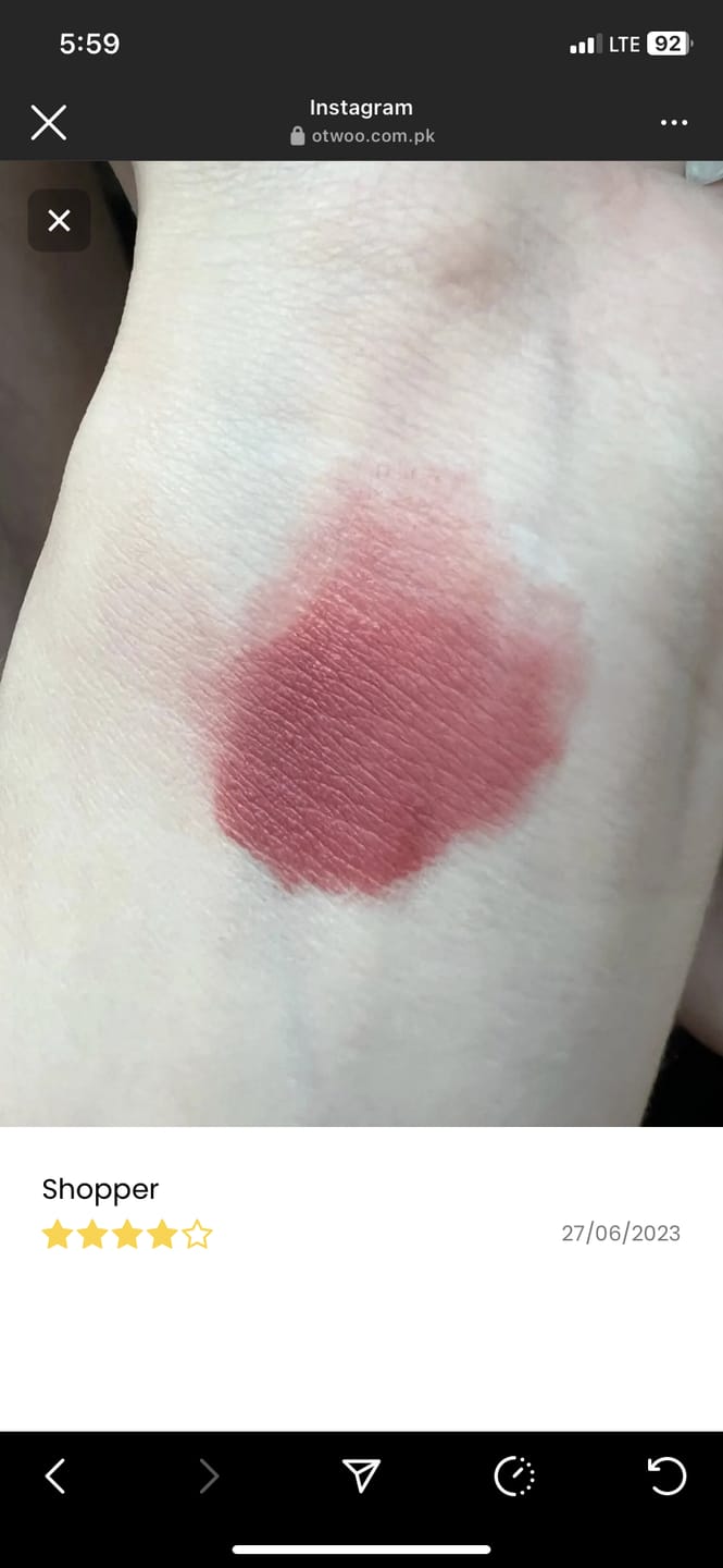 Customer photo review of O.TWO.O LIP AND CHEEK MUD
