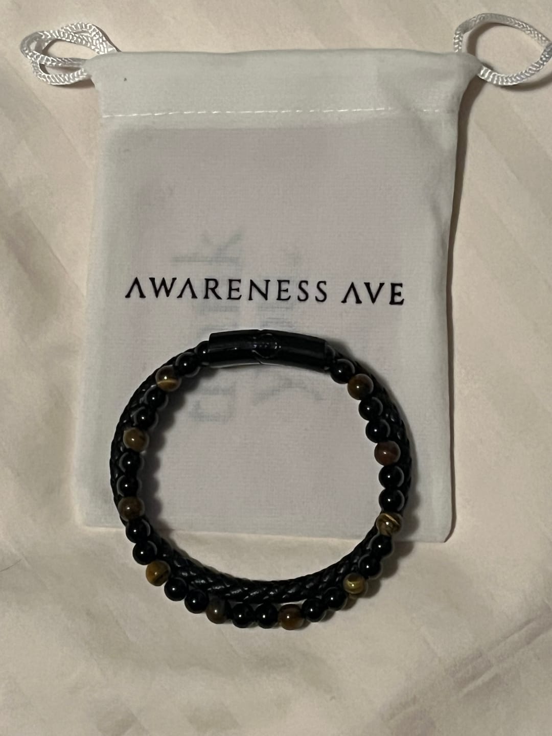 Customer photo review of To My Son | Love You Forever | Leather Beaded Bracelet