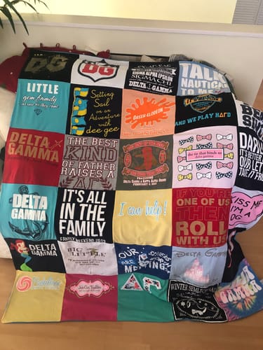 T-shirt quilt with sisterhood, family themes by Toni  from FL