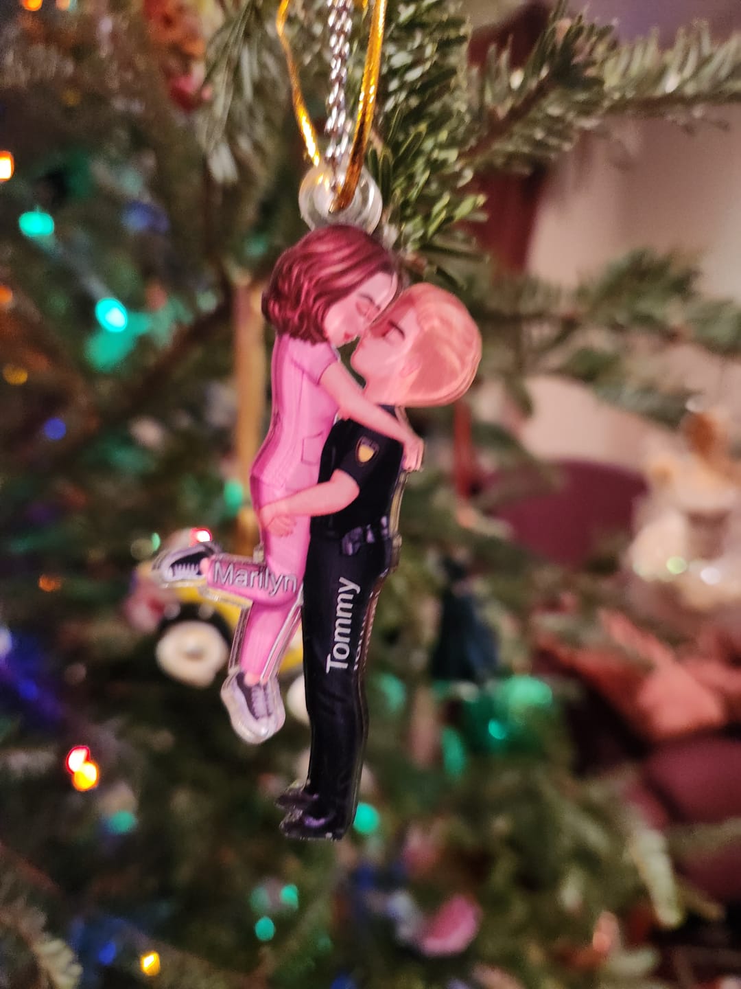 Customer photo review of Personalized Ornament, Couple Portrait, Firefighter, Nurse, Police Officer, Teacher, Gifts by Occupation