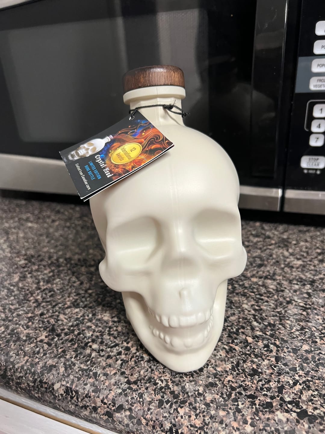 Customer photo review of Crystal Head Bone Vodka White Bottle (2023 Limited Edition)